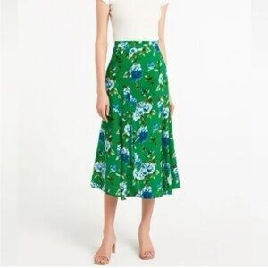 Banana Republic Floral A-Line Midi Skirt Size 6
